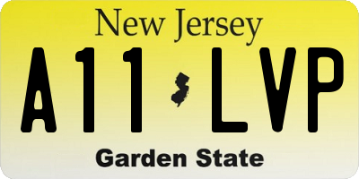 NJ license plate A11LVP