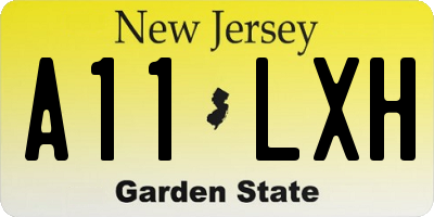 NJ license plate A11LXH