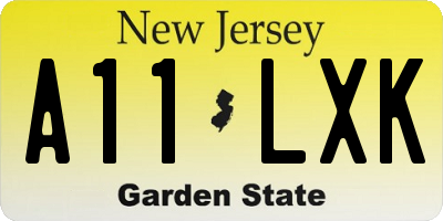 NJ license plate A11LXK