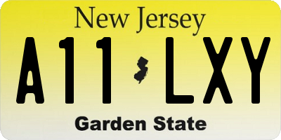 NJ license plate A11LXY