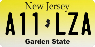 NJ license plate A11LZA