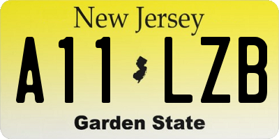 NJ license plate A11LZB