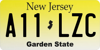 NJ license plate A11LZC
