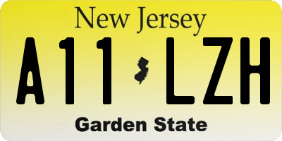 NJ license plate A11LZH