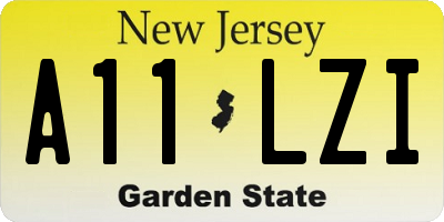 NJ license plate A11LZI