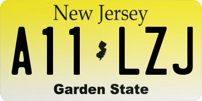 NJ license plate A11LZJ