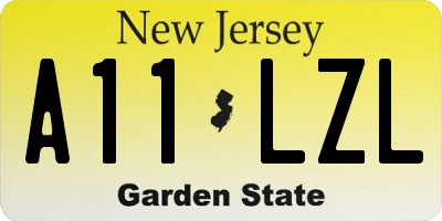 NJ license plate A11LZL