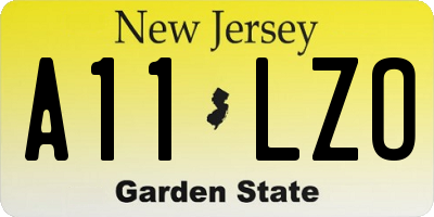 NJ license plate A11LZO