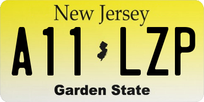 NJ license plate A11LZP