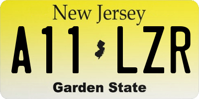 NJ license plate A11LZR