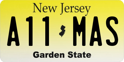 NJ license plate A11MAS