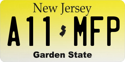 NJ license plate A11MFP