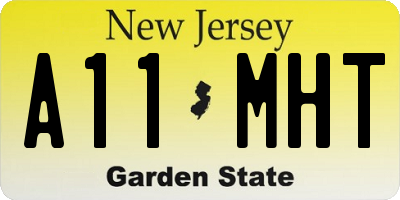 NJ license plate A11MHT