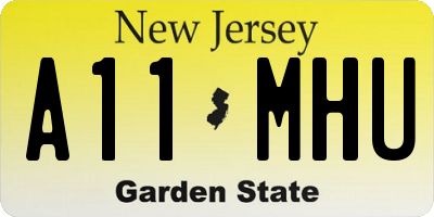 NJ license plate A11MHU