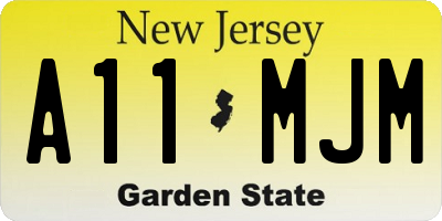 NJ license plate A11MJM