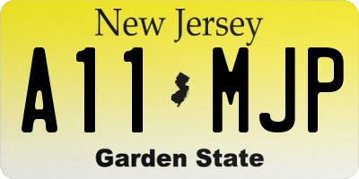 NJ license plate A11MJP