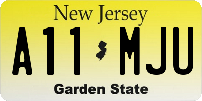 NJ license plate A11MJU