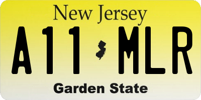 NJ license plate A11MLR
