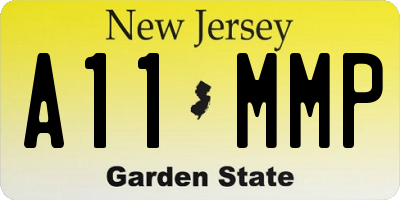 NJ license plate A11MMP