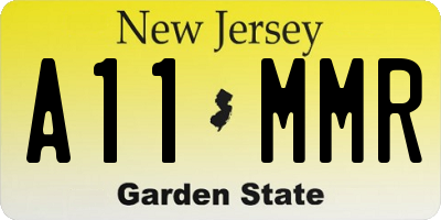 NJ license plate A11MMR