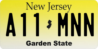 NJ license plate A11MNN