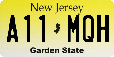 NJ license plate A11MQH