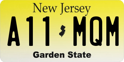 NJ license plate A11MQM