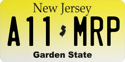 NJ license plate A11MRP