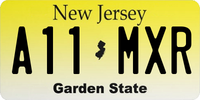 NJ license plate A11MXR