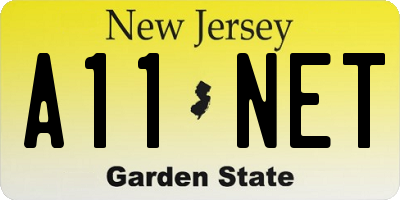 NJ license plate A11NET
