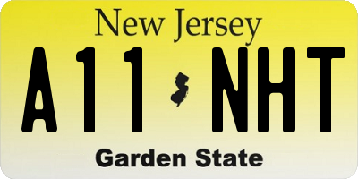 NJ license plate A11NHT