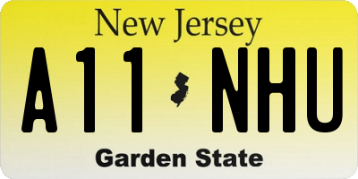 NJ license plate A11NHU