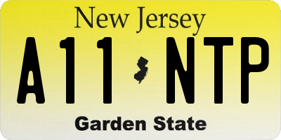 NJ license plate A11NTP