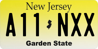 NJ license plate A11NXX