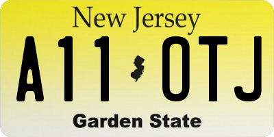 NJ license plate A11OTJ