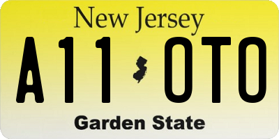 NJ license plate A11OTO