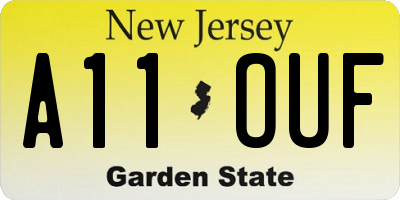 NJ license plate A11OUF