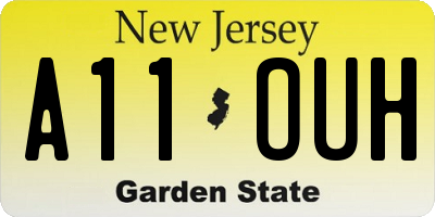 NJ license plate A11OUH
