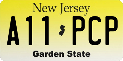 NJ license plate A11PCP