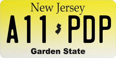 NJ license plate A11PDP