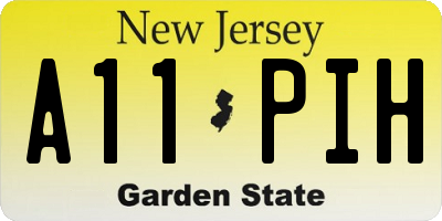 NJ license plate A11PIH