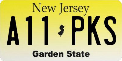 NJ license plate A11PKS