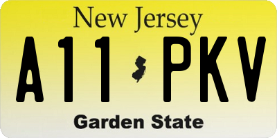 NJ license plate A11PKV