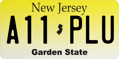 NJ license plate A11PLU