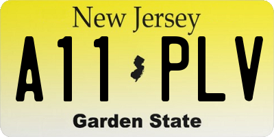NJ license plate A11PLV