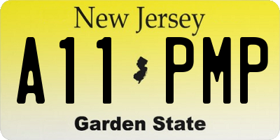 NJ license plate A11PMP