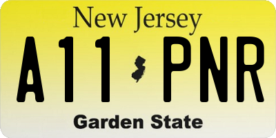 NJ license plate A11PNR