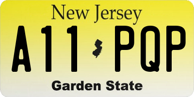 NJ license plate A11PQP