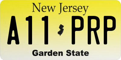 NJ license plate A11PRP