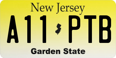 NJ license plate A11PTB